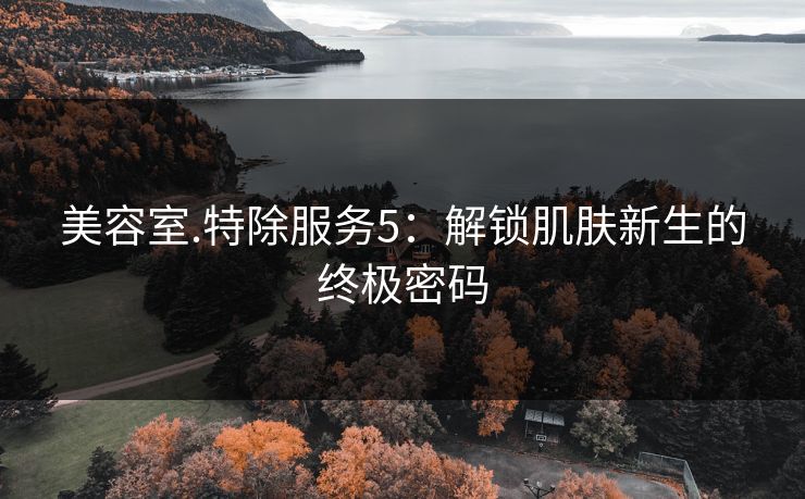 美容室.特除服务5：解锁肌肤新生的终极密码